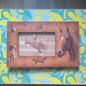 Rainbow Brown Horse Picture Frame